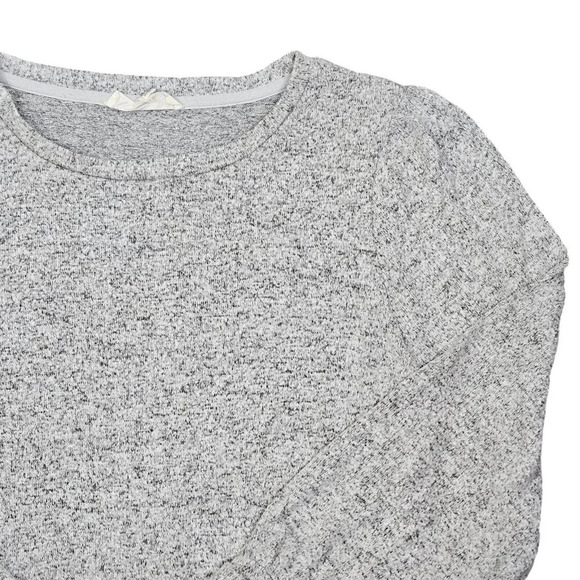 Pink Rose Gray Marled Pullover‎ Sweater Gray Long Sleeve Scoop Neck Size X Large - Picture 2 of 11